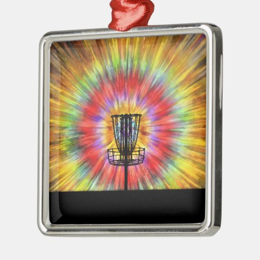 Disk Golf Tie Dye Metalen Ornament (Links)