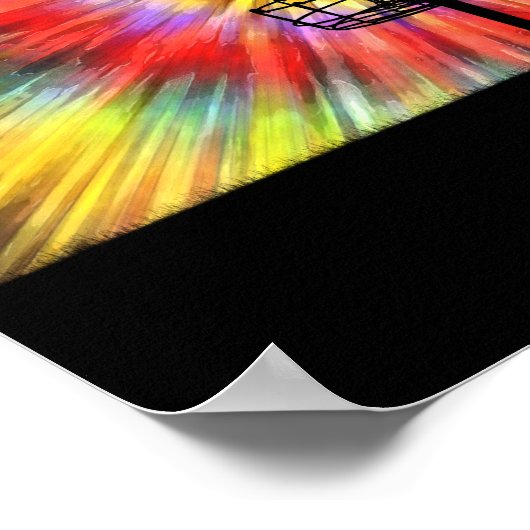 Disk Golf Tie Dye Poster (Hoek)