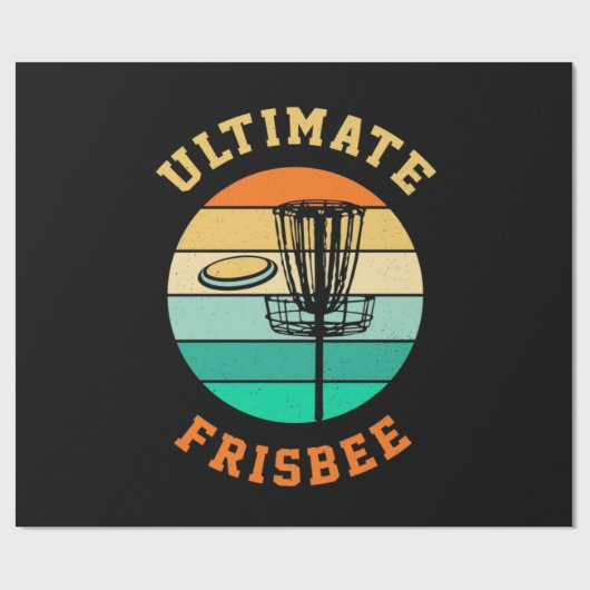 Disk Golf Ultimate Frisbee Cadeaupapier (Vlak)