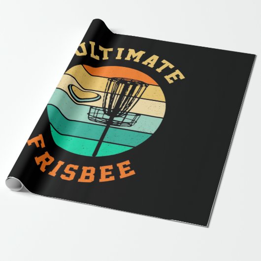 Disk Golf Ultimate Frisbee Cadeaupapier (Uitgerold)