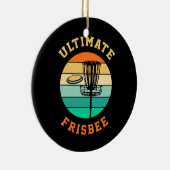 Disk Golf Ultimate Frisbee Keramisch Ornament (Rechts)