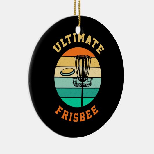 Disk Golf Ultimate Frisbee Keramisch Ornament (Rechts)