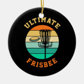 Disk Golf Ultimate Frisbee Keramisch Ornament (Voorkant)