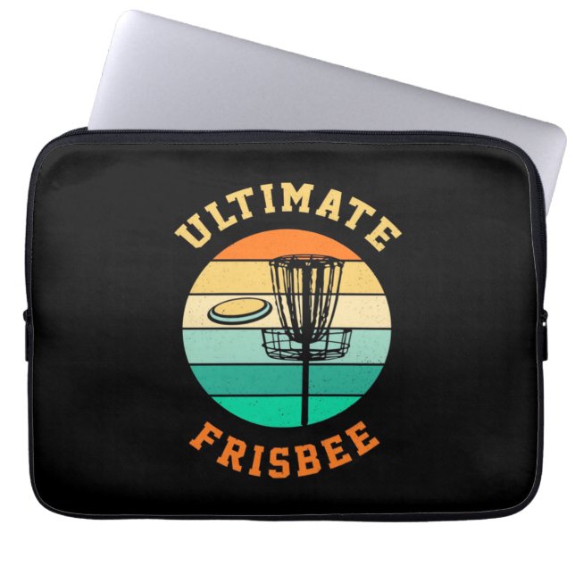 Disk Golf Ultimate Frisbee Laptop Sleeve (Voorkant)