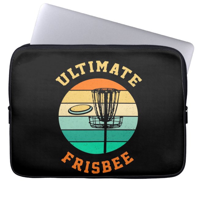 Disk Golf Ultimate Frisbee Laptop Sleeve (Voorkant)