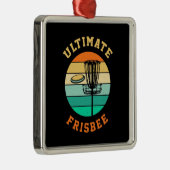 Disk Golf Ultimate Frisbee Metalen Ornament (Rechts)