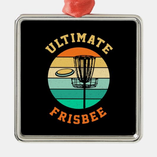 Disk Golf Ultimate Frisbee Metalen Ornament (Voorkant)