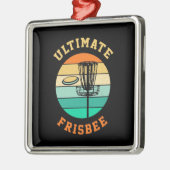 Disk Golf Ultimate Frisbee Metalen Ornament (Links)