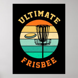 Disk Golf Ultimate Frisbee Poster