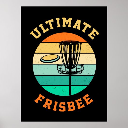 Disk Golf Ultimate Frisbee Poster (Voorkant)