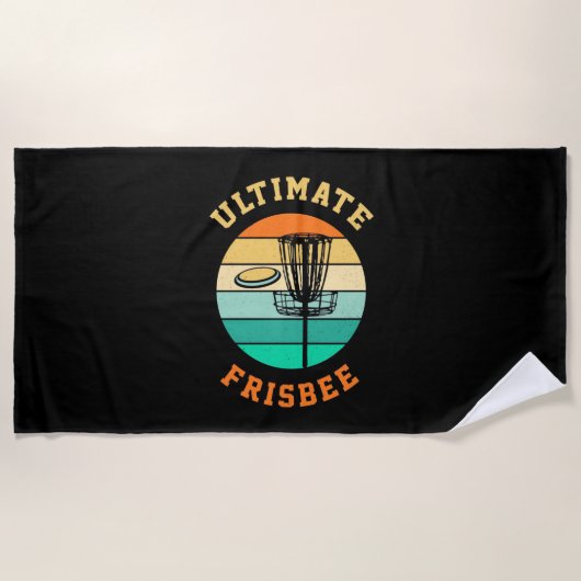 Disk Golf Ultimate Frisbee Strandlaken (Voorkant)