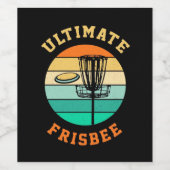 Disk Golf Ultimate Frisbee Wijn Etiket (Enkel label)