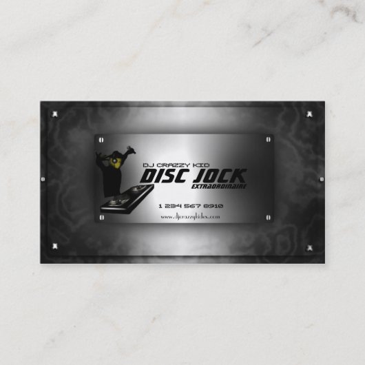 Disk Jock DJ-visitekaartje Visitekaartje (Voorkant)