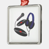 Disk Jockey-logo Metalen Ornament (Links)