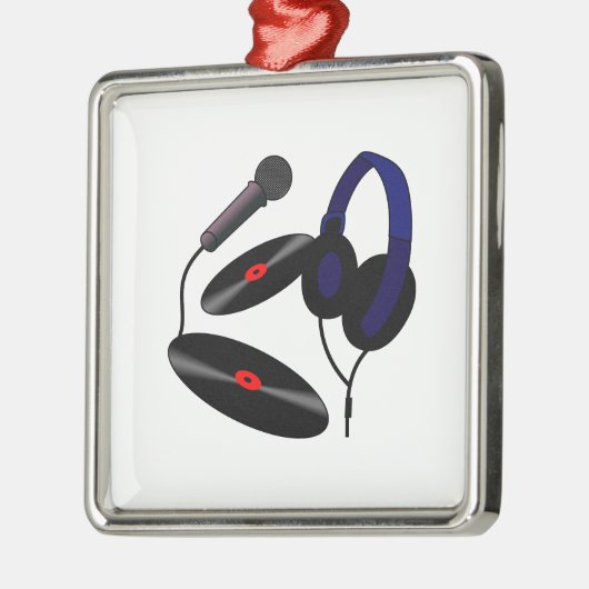 Disk Jockey-logo Metalen Ornament (Links)