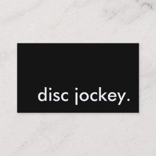 disk jockey. visitekaartje