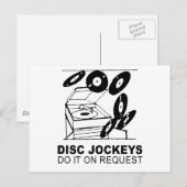 disk jockeys doen het op verzoek briefkaart (Voorkant / Achterkant)