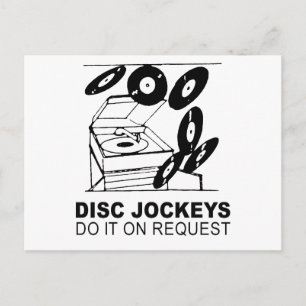 disk jockeys doen het op verzoek briefkaart