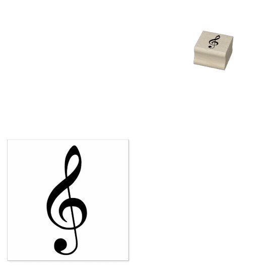 Diskant Sleutel Icoon Rubberstempel (Gestempeld)