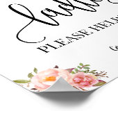 Diskbord voor de trouwkamer voor dames poster (Hoek)