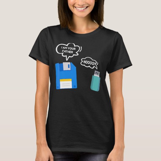 Diskette Gezegde Computer Tech USB Father T-shirt (Voorkant)