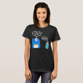 Diskette Gezegde Computer Tech USB Father T-shirt (Voorkant volledig)