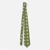 Diskette Snowflake Foulard OLive Tweezijdig Stropdas (Achterkant)