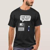 Diskette USB Geek & Computer Programmer T-shirt (Voorkant)