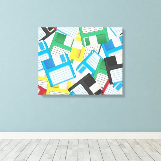 Diskettes voor diskettes canvas afdruk (Insitu (Houten vloer))