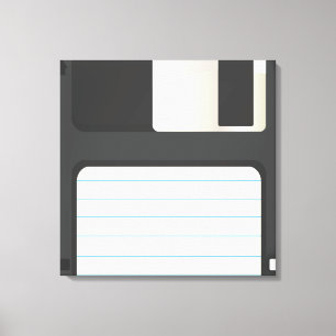 Diskettes voor diskettes canvas afdruk