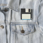Diskettes voor diskettes vierkante button 5,1 cm (In situ)