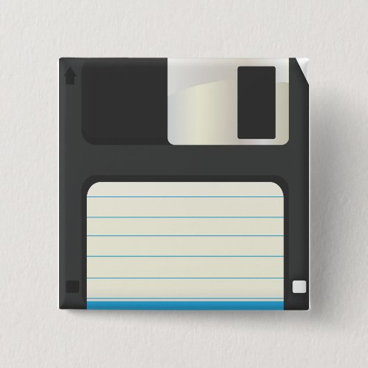 Diskettes voor diskettes vierkante button 5,1 cm (Voorkant)