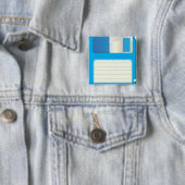 Diskettes voor diskettes vierkante button 5,1 cm (In situ)