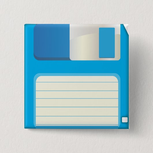 Diskettes voor diskettes vierkante button 5,1 cm (Voorkant)
