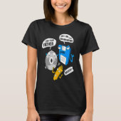 Diskettestation CD USB Stick Funny Computer Nerd T-shirt (Voorkant)