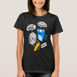 Diskettestation CD USB Stick Funny Computer Nerd T-shirt