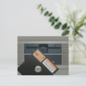 Diskettestation en diskettestation briefkaart (Staand voorkant)