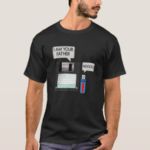 Diskettestation Ik ben je vader USB-stick Geen gee T-shirt