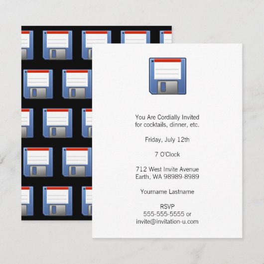 Diskettestation Kaart (Voorkant / Achterkant)
