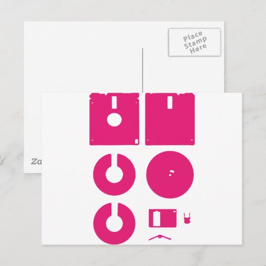 Diskettestation met 1,44 inch gedecimeerd briefkaart (Voorkant / Achterkant)