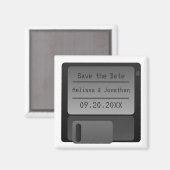 Diskettestation Sla de datum magneet, grijs op Magneet (Voorkant / Achterkant)
