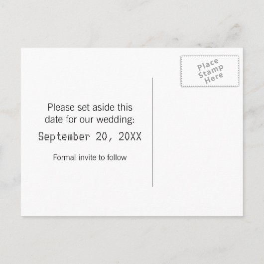 Diskettestation Sla het Briefkaart Datum op, grijs (Achterkant)