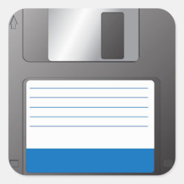Diskettestation Vierkante Sticker