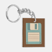  diskettestechnologie voor diskettes sleutelhanger (Voorkant Links)