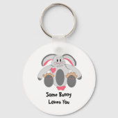 Diskettestkonijn met Gezegde Sleutelhanger (Voorkant)