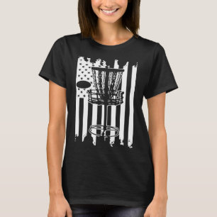 Diskgolf Amerikaanse vlag T-shirt