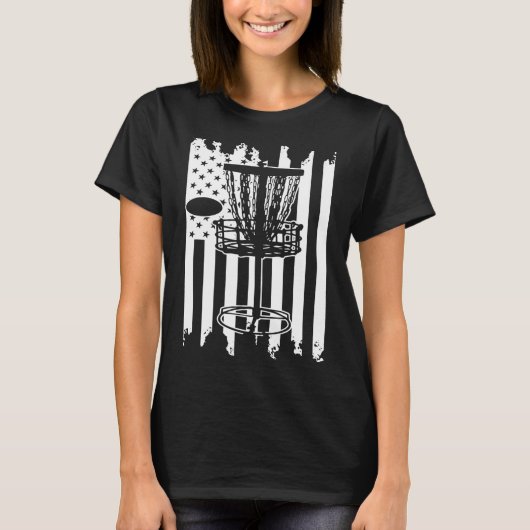 Diskgolf Amerikaanse vlag T-shirt (Voorkant)