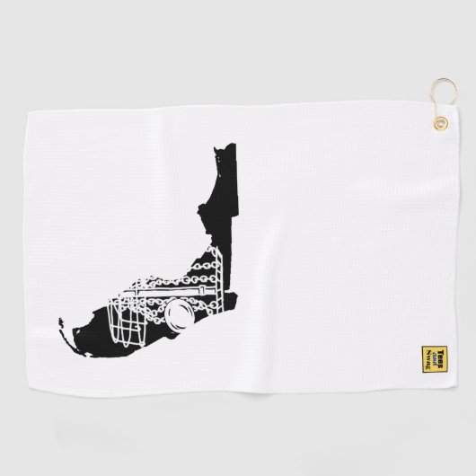 Diskgolf Florida - handdoek voor je diskgolf-tas. (Horizontaal)