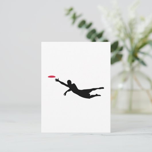 Diskgolf frisbee briefkaart (Staand voorkant)