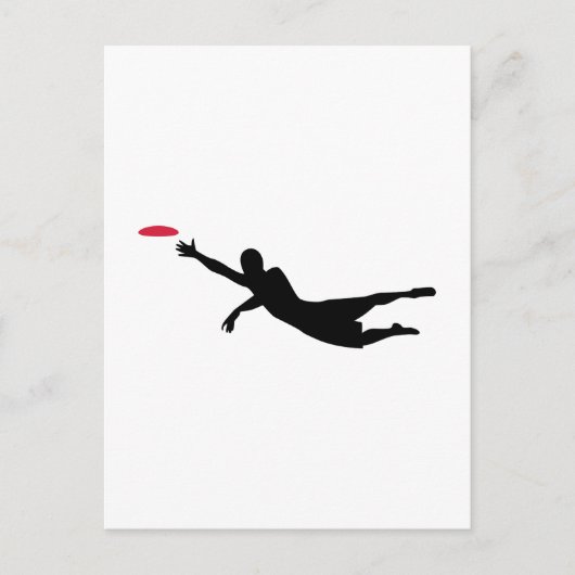 Diskgolf frisbee briefkaart (Voorkant)